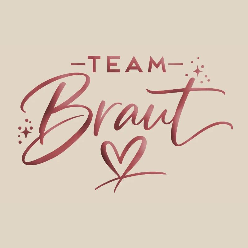 Team Braut Script mit Herzlogo
