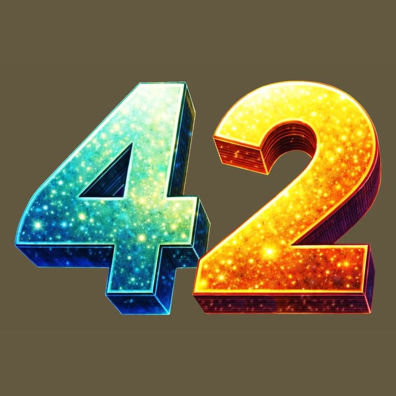 42 Cosmic Number – Nerd & Sci-Fi Design