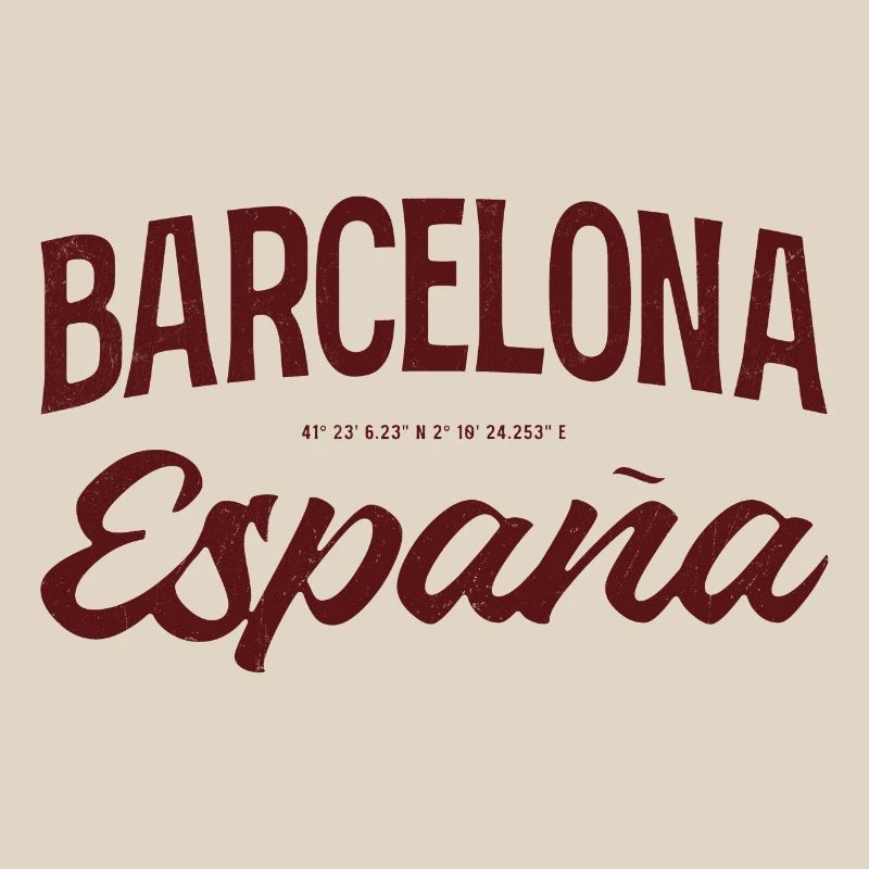 Barcelona Spanien Script Logo
