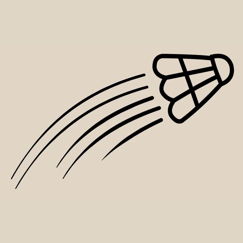 Badminton einfaches Shuttle-Logo