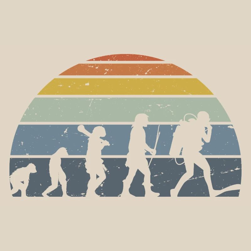 Die Evolution des Silhouettendesigns der Menschheit