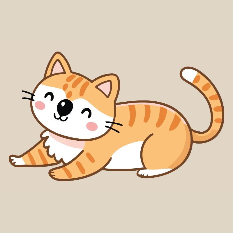Orange kitten in relaxed pose