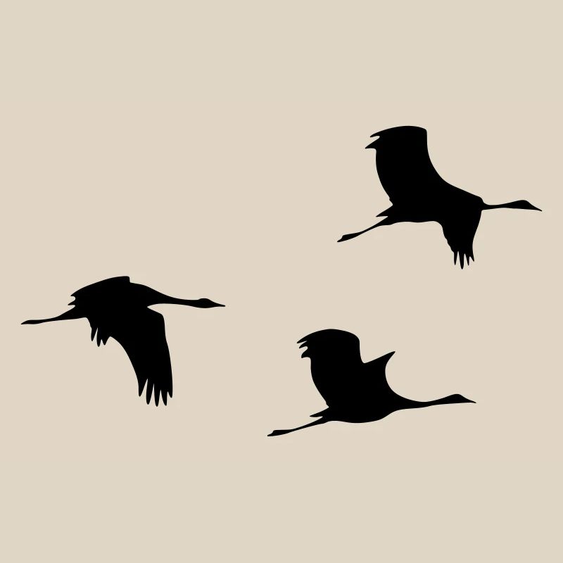 Flying Cranes Vector