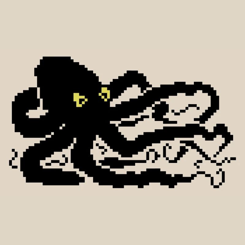 8bit pixel octopus