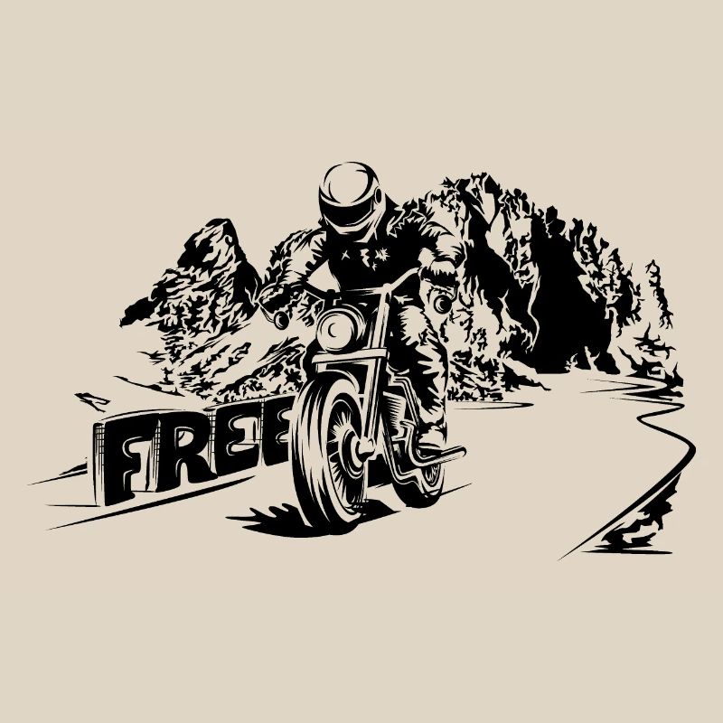 Moto Free Mountains Dolomites Symbole Logo