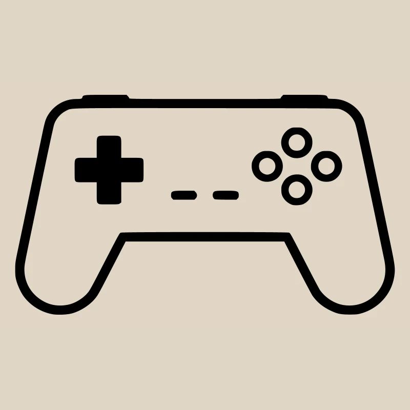 Gamepad Controller Outline Gaming Vector