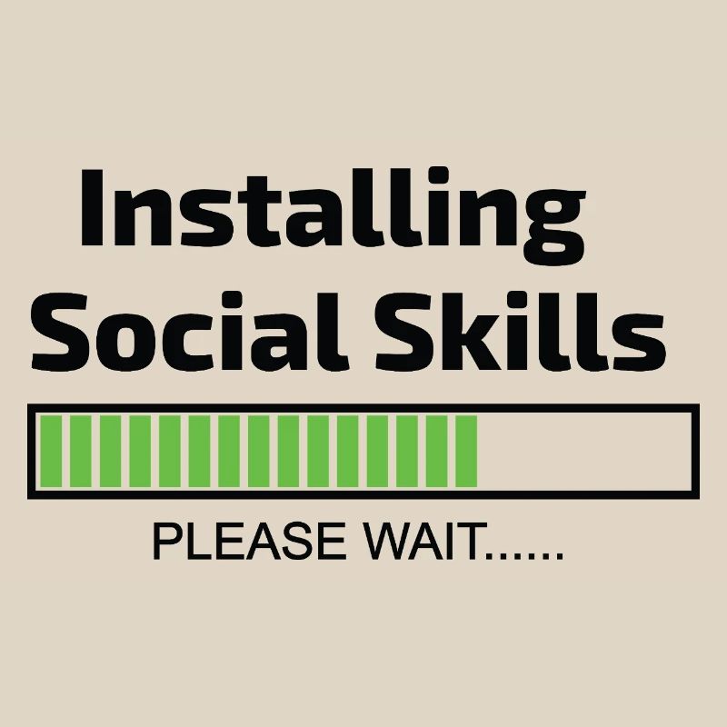 Computer installiert Social Skills Programmierer