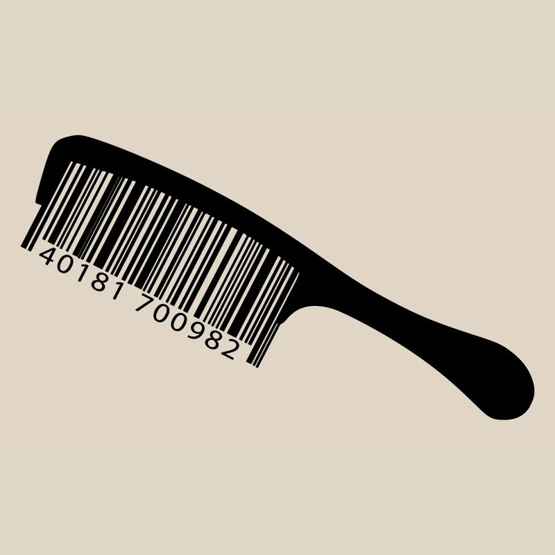 Illustrationskamm mit Barcode