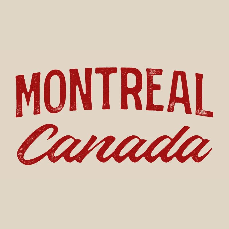 Montreal Canada Vintage Script