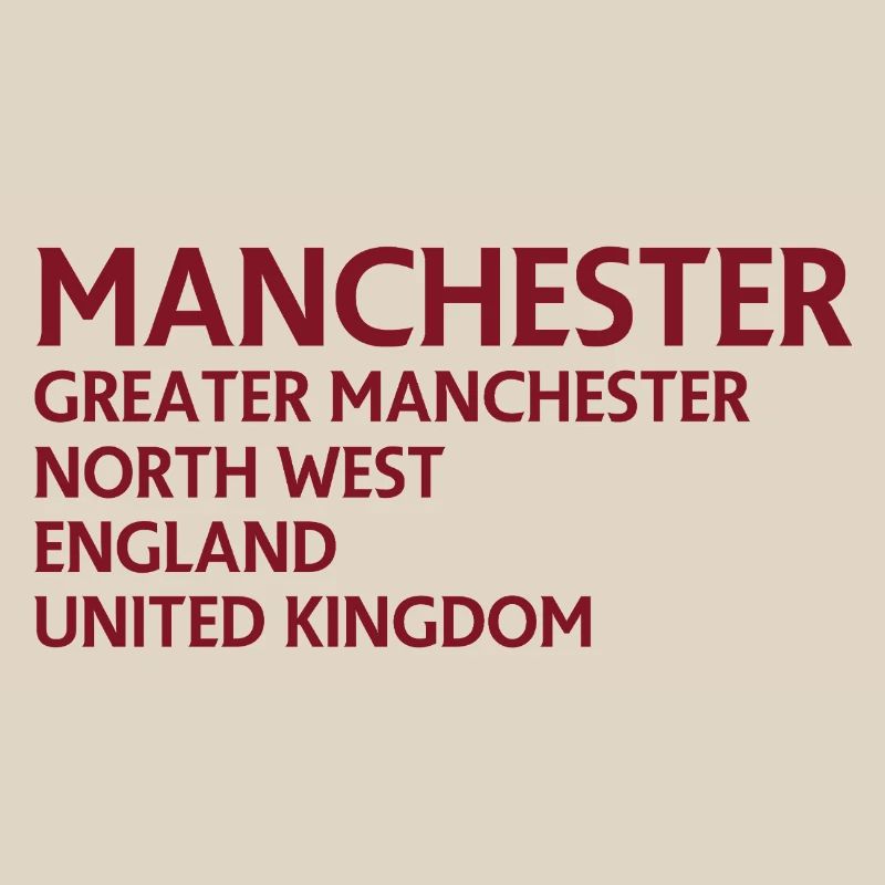 Manchester Name Stack Typografie