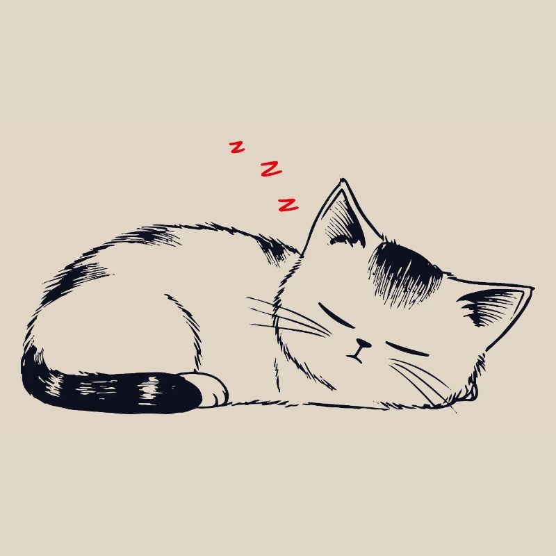 Stuffy sleeping cat