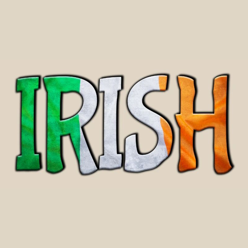 Patchwork de lettres du drapeau irlandais