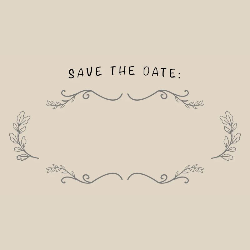 SAVE THE DATE | empty field for labeling