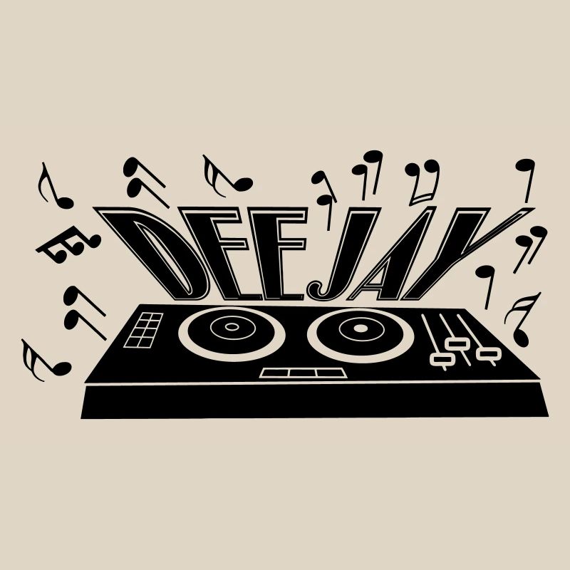 Deejay avec platine et tons