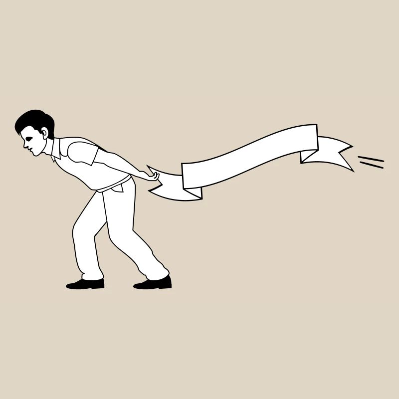 man pulls Banner | Bannerträger