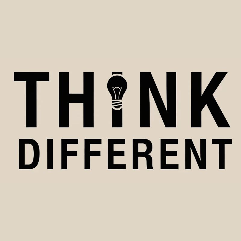 Creative Think Different Lightbulb Design