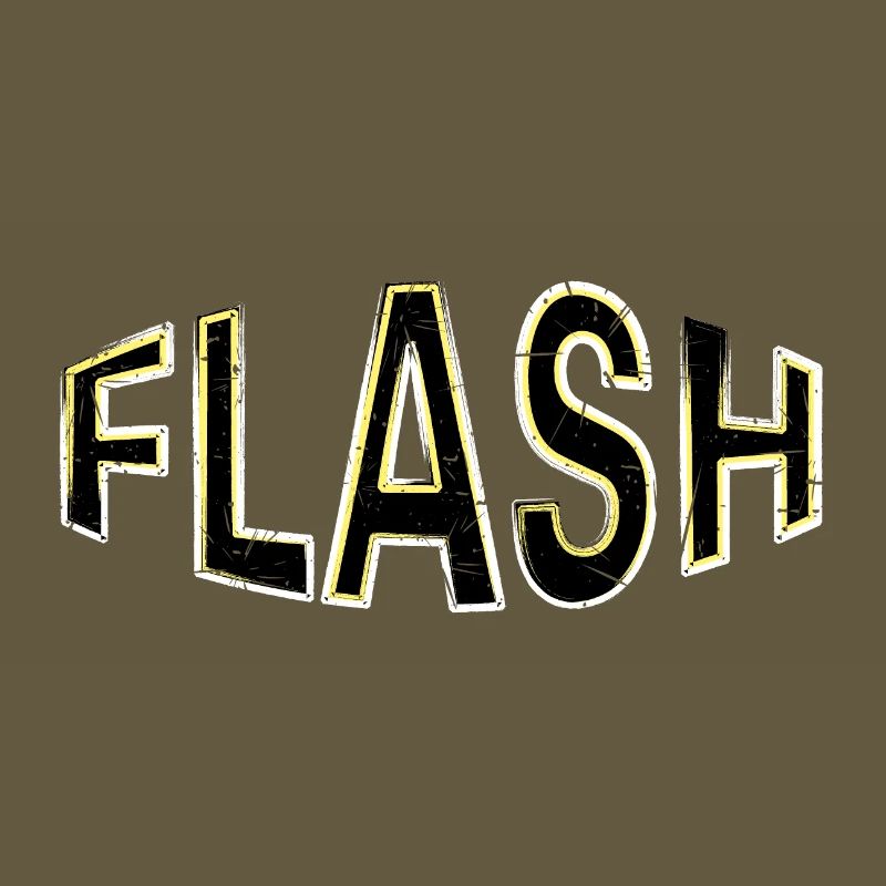 FLASH Label mit Blitzen