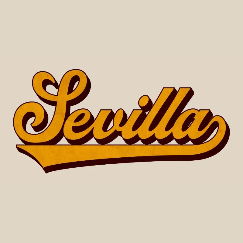Sevilla Retro Script Yellow