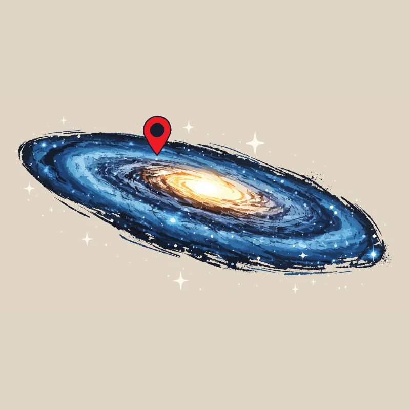 Séquence de localisation de la Voie lactée dans la galaxie spatiale