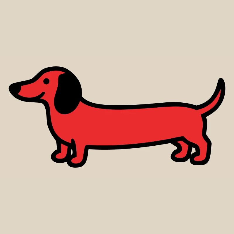 Jagdhund Dackel Profil Vektor