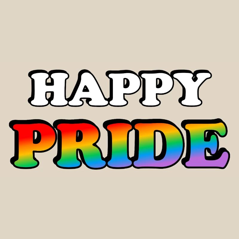 Pride Rainbow Text Design