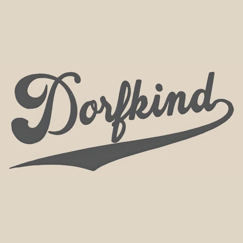 Village Kid Design – Retro Script Logo with Swing