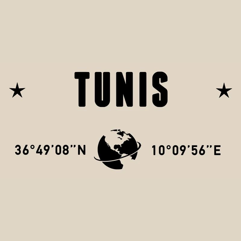 Tunis Tunisia Coordinates Gps Globe