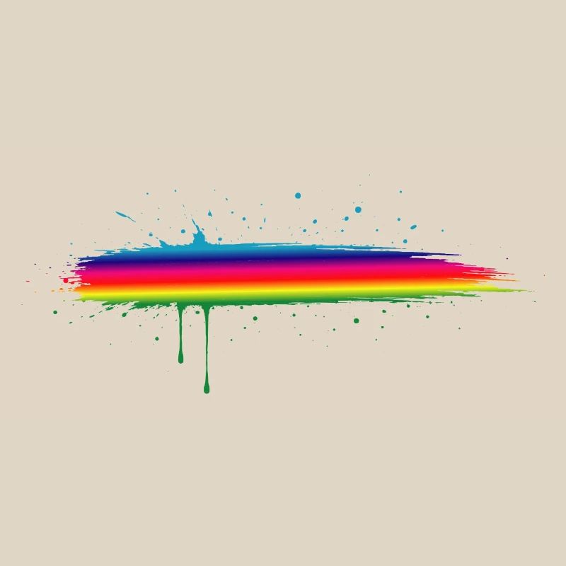 Rainbow Brush Stroke Gradient Splash