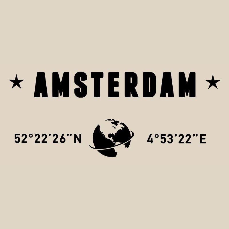 Amsterdam Netherlands Coordinates Gps Globe