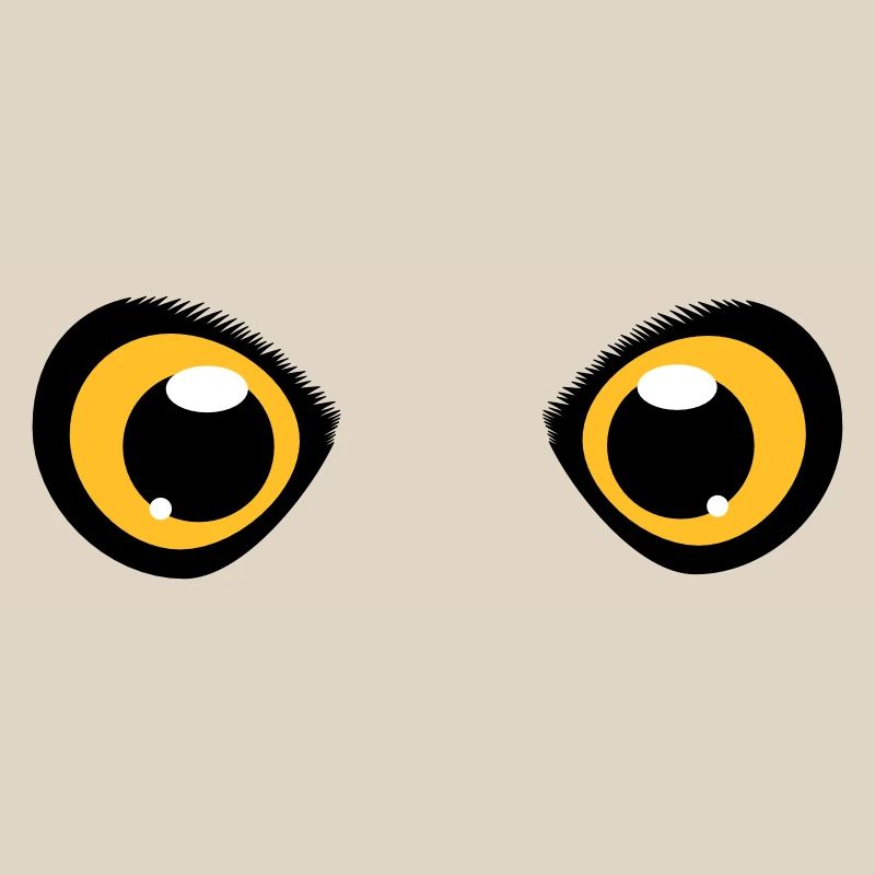 zwei leuchtende Augen einer Eule