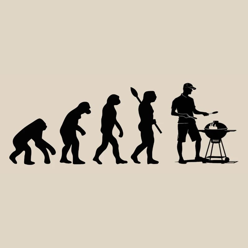 Funny Human Evolution Grill Master BBQ Lover