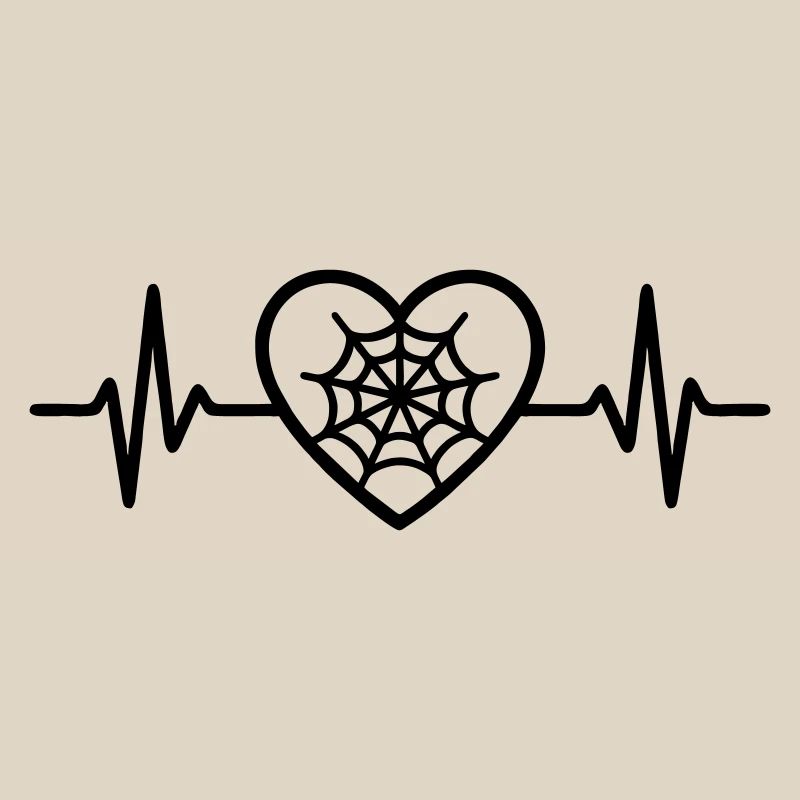 Spider Web Halloween Heart