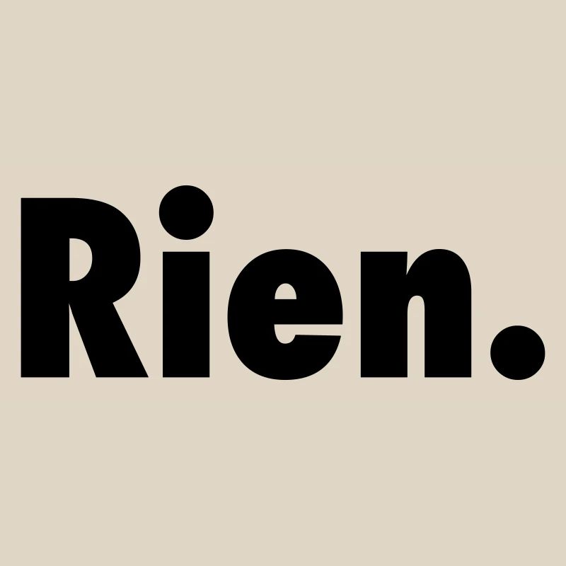 Nichts. Oder fast nichts satirischer Slogan Anti-Slogan
