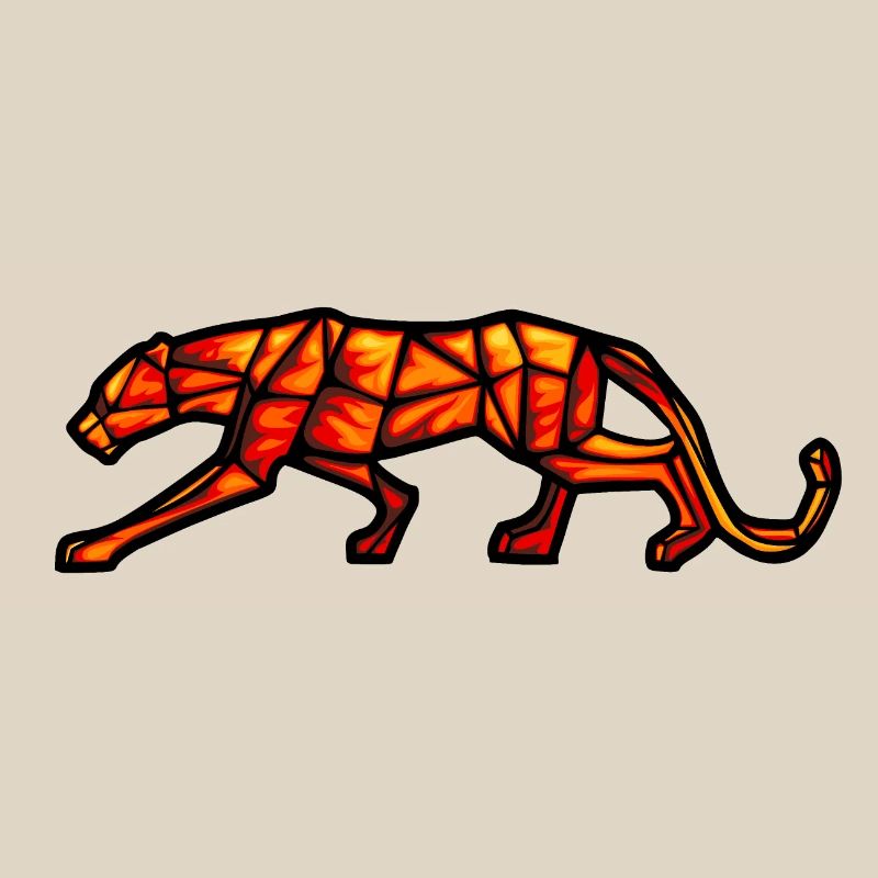 panther fire geometric design