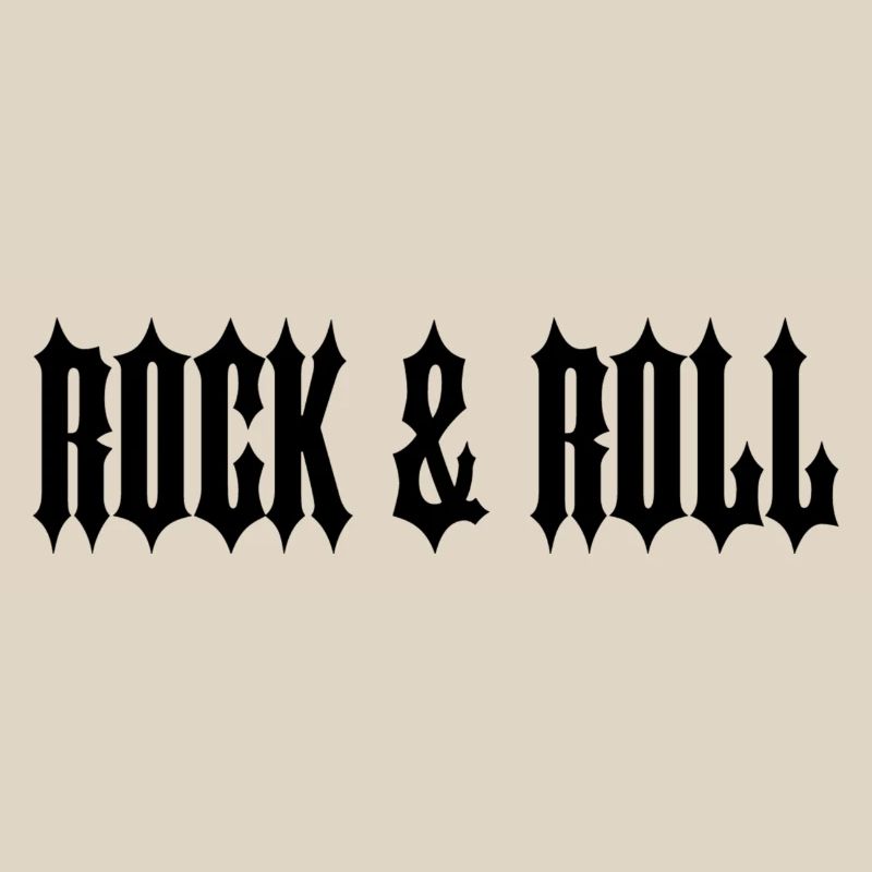 "ROCK & ROLL" SCHWARZER TEXT