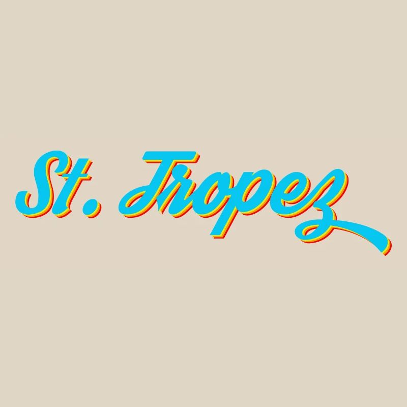 St. Tropez Neon Calligraphy
