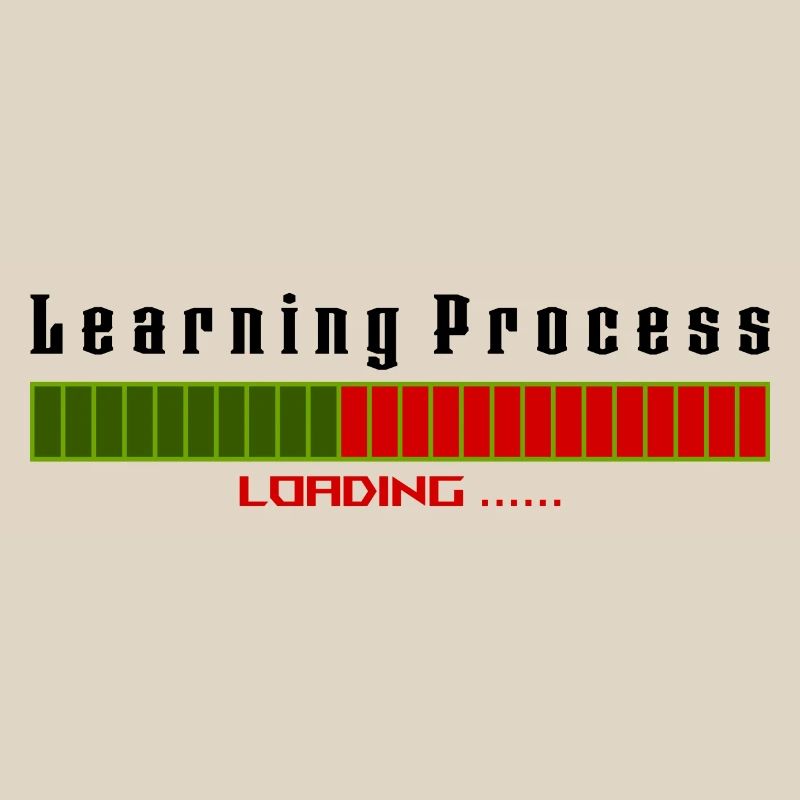 Learning Process Loading white shirt