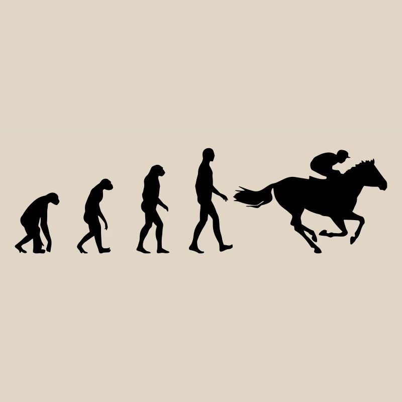 Évolution de l'homme vers le cavalier pro