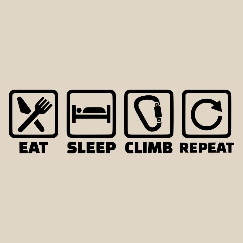 Eat Sleep Climb Repeat – Klettern & Bouldern