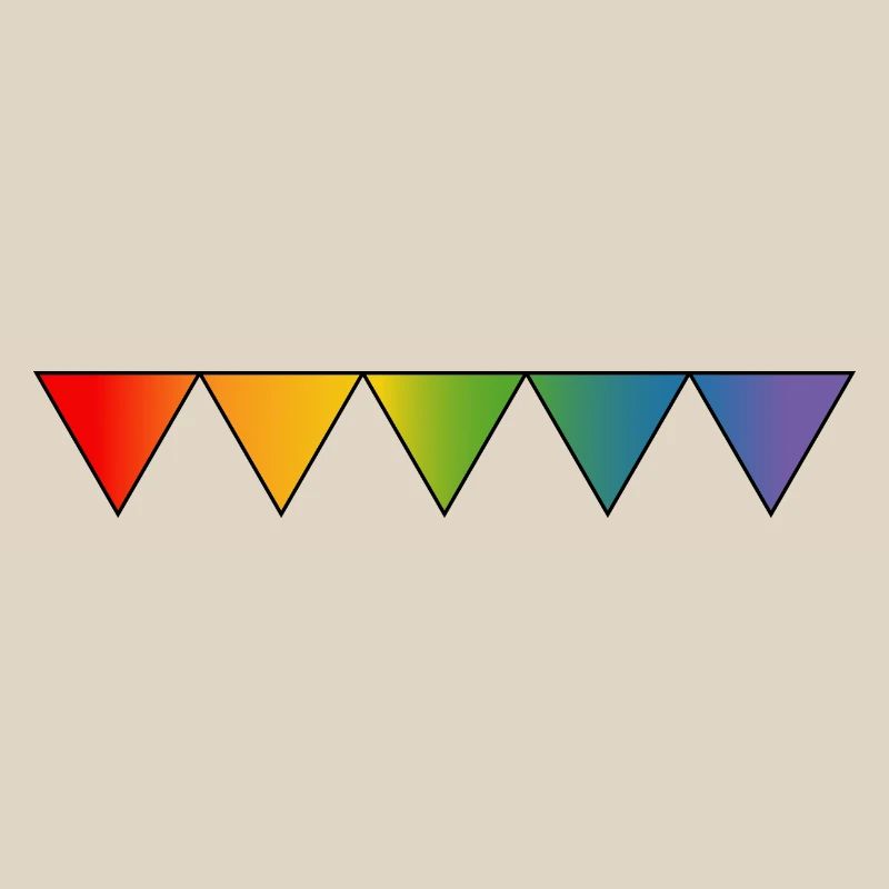 Rainbow queer triangles