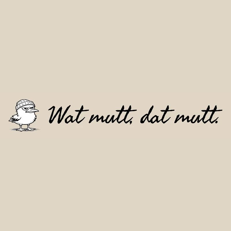 Wat mutt dat mutt plattdeutscher Spruch mit Möwe