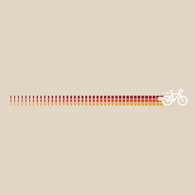 Sunset Gradient Stripes with Bike Emblem