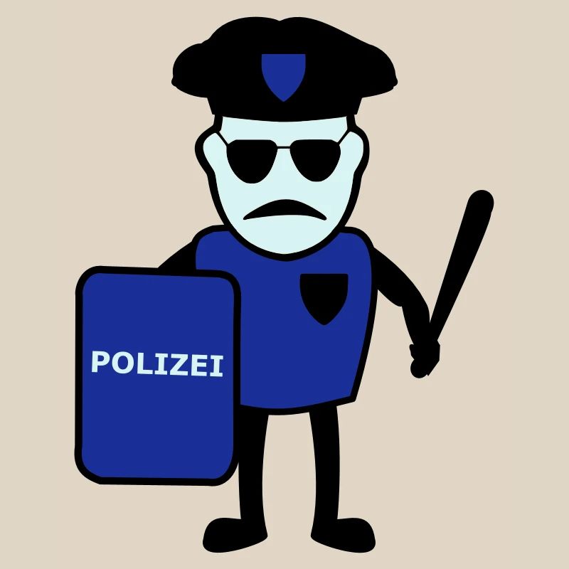 Policeman avec matraque
