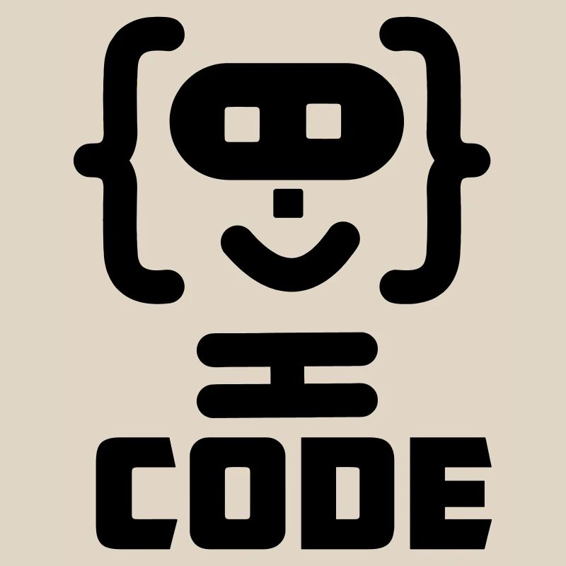 Hacker-Programmierer-Code-Logo mit Text CODE