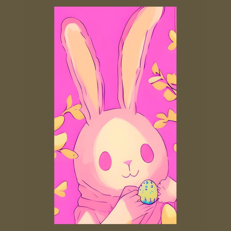 Pastel Easter Bunny Pink Easter Egg