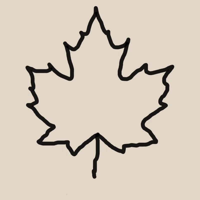 LiGu Design - Maple Leaf Outline