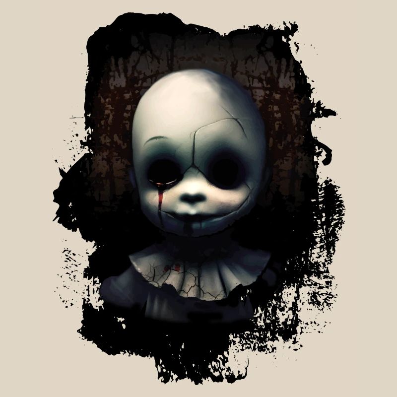 Broken doll face