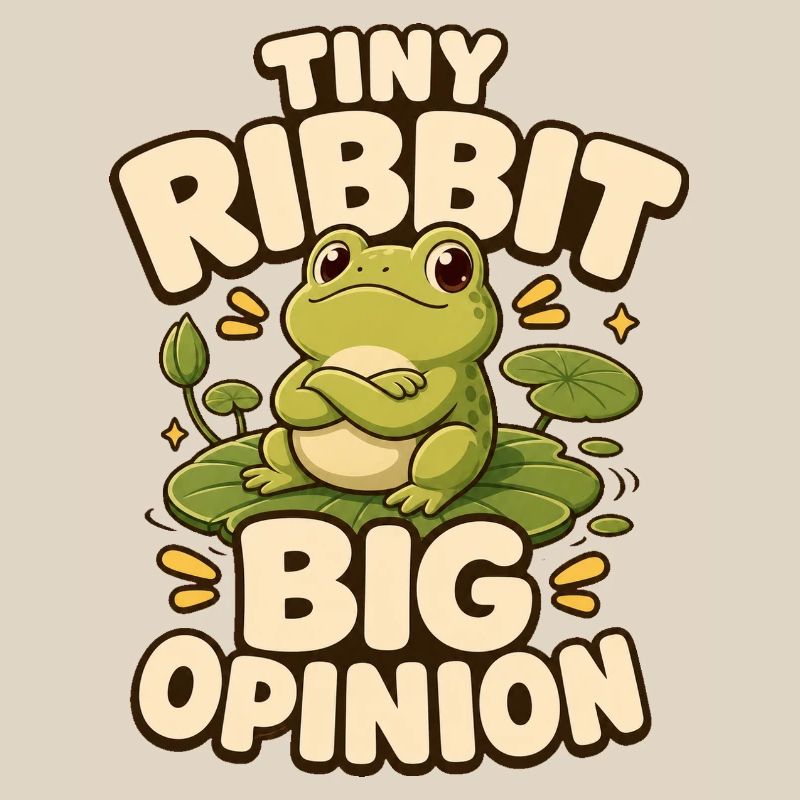 Tiny Ribbit Big Opinion Frog