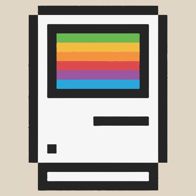 Retro Rainbow Gradient T-Shirt Design