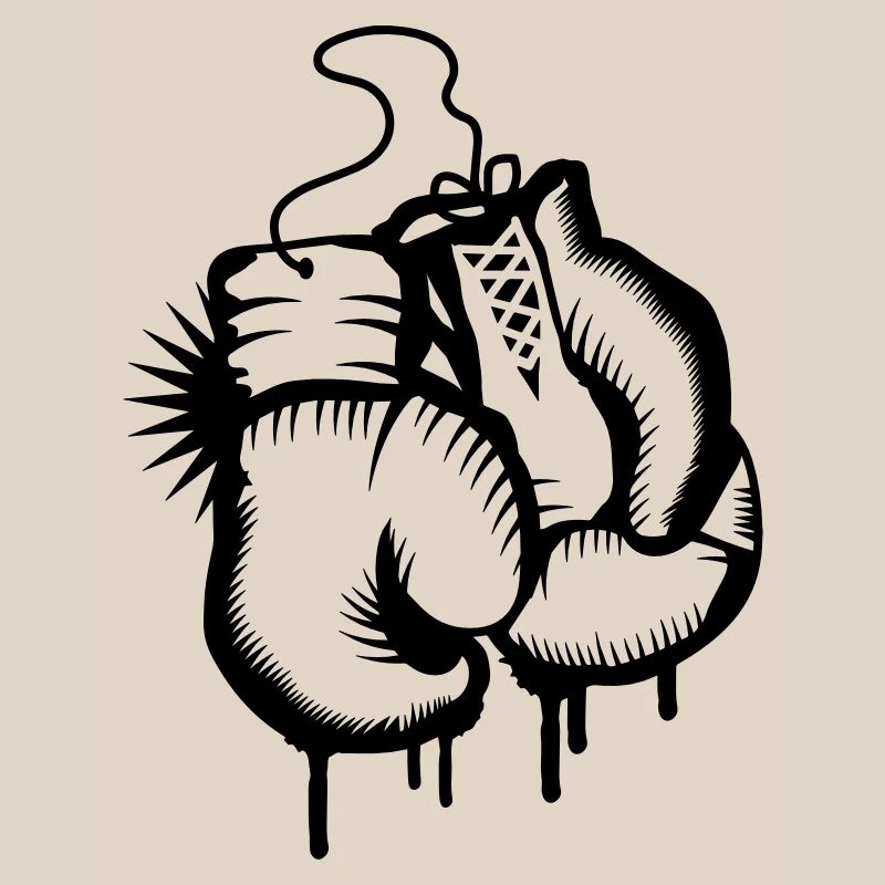 Deux gants de boxe dans le style de graffiti